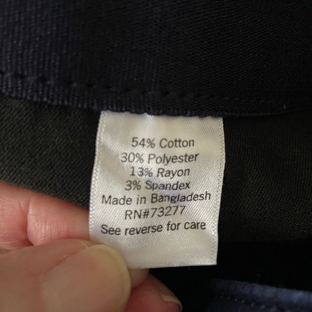 Croft & Barrow Utility Pants Tapered Leg Midrise Navy Stretch Waist Size 6 - Picture 5 of 13